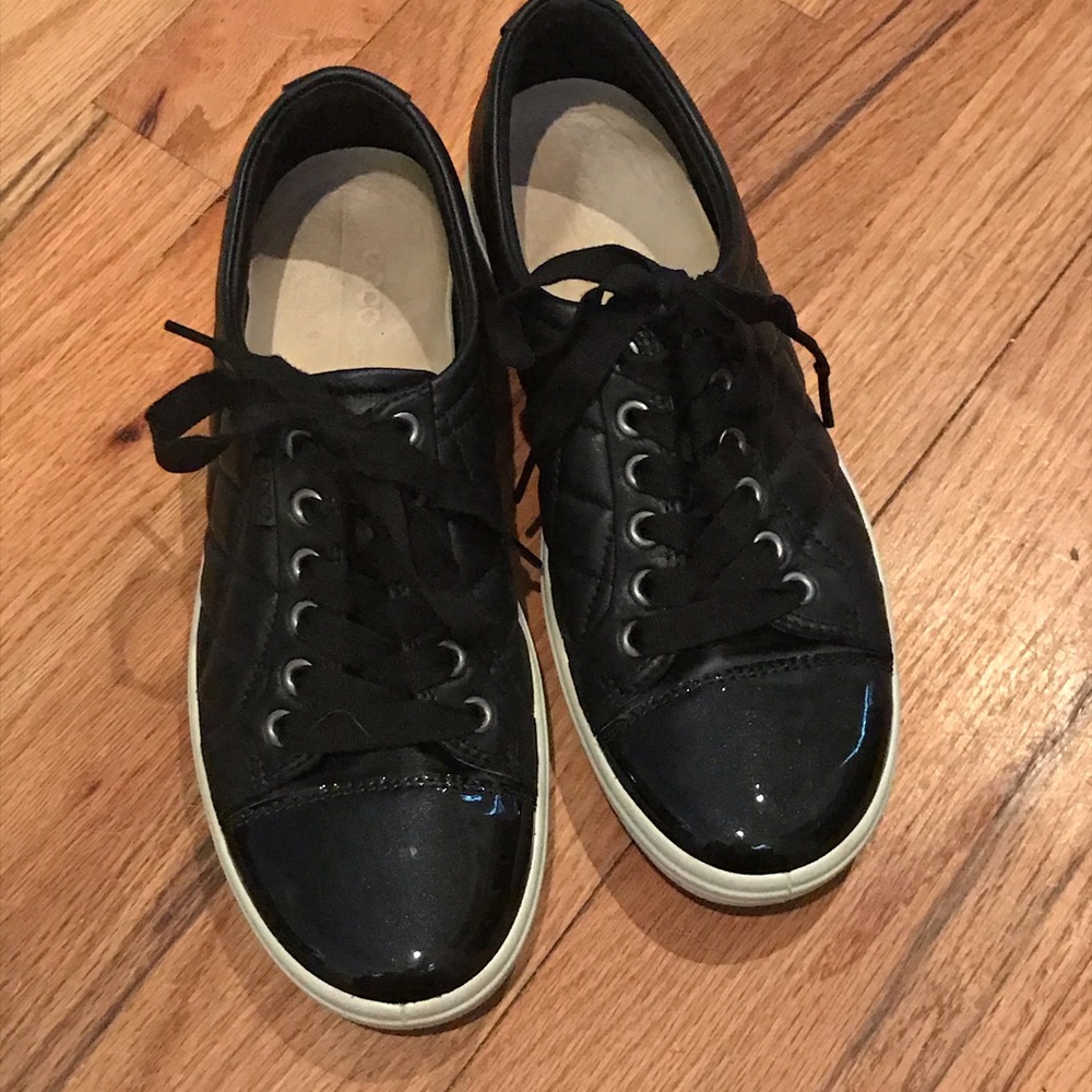 Ecco Black Quilted Sneaker